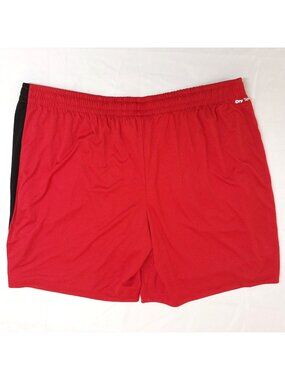 Mens 3XB Tek Gear Dry Tek Red & Black Performance Shorts UPF 50+ Stretch Fabric